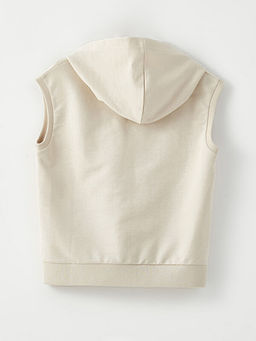 Kap??onlu Bask?l? Kolsuz Erkek ?ocuk Sweatshirt - Waikiki фото 2