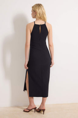 K?rm?z? Duz Midi Dokuma Elbise TWOSS26EL00097 - Trendyolmilla фото 8