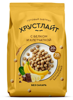 Готовый завтрак Шоколадно-банановый / 150 г / ТМ Хрустлайт