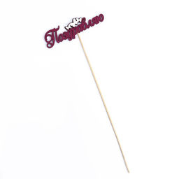 Цена за 10 шт. Топпер с декором Поздравляю, бордовый 13х3,8 см - Дарим красиво фото 4