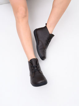 Ботинки женские демисезонные 208.NATAbl.Темно-коричневая оттима/Шерсть