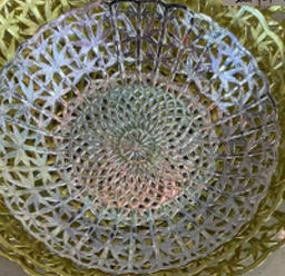 Ваза для фруктов 28 см / 280-2 /уп 240/ серебро/пластик