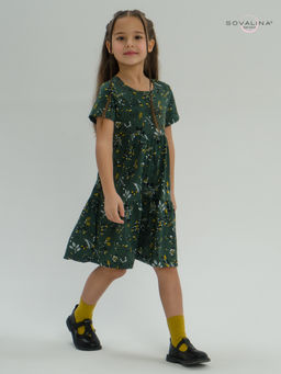 Платье Тия горчичные ветки - Sovalina фото 18