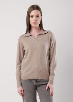 CLE Джемпер жен. 354479вн меланж бежевый