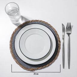 Салфетка сервировочная на стол Доляна Мэг, 2525 см, цвет голубой  фото 2