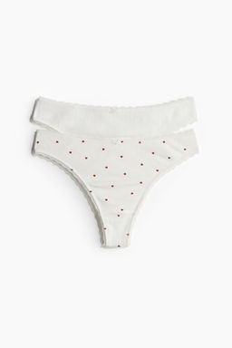 Pack de 2 bragas Thong en pointelle - H&m фото 6