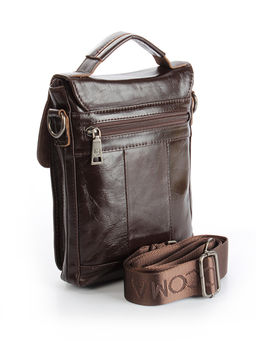 LACCOMA сумка VIN28813-2-коричневый натуральная кожа хлопок