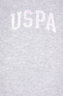 K_z _ocuk A__k Gri Melanj _rme Elbise Sepette S_rpriz _ndirim - U.s. polo assn фото 3