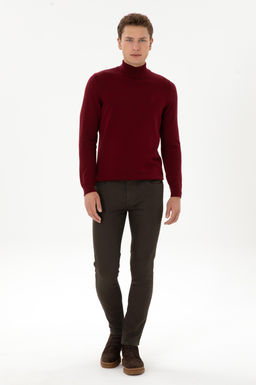 Erkek Kahverengi Slim Fit Jean Pantolon