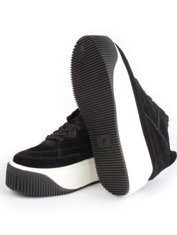 05-A501-1 BLACK Кроссовки женские (натуральная замша)