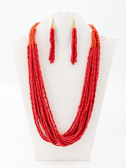 Украшение набор бусы и серьги (бисер) №0711/5/5