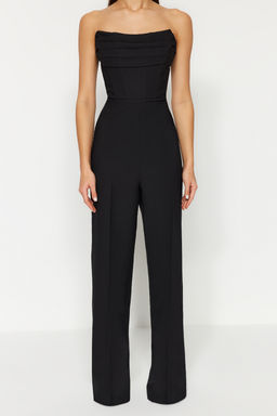 TRENDYOLMILLA Siyah Korse Detayl? Dokuma Tulum TPRSS24TU00002  фото 4