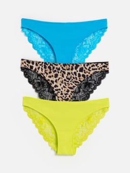 31204122187 Трусы женские 3 шт. Rayen лайм принт