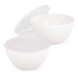 Набор чаш "Оазис" 2,5л и 4л (с крышкой) (белый) М8716