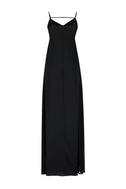 Siyah Astarl? Biyeli Sifon Uzun Gece Abiye Elbise TPRSS23AE00009 - Trendyolmilla фото 8