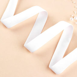 Лента бархатная, 20 мм, 18±1 м, белая №01