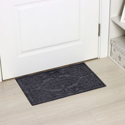 Коврик влаговпитывающий придверный без окантовки Доляна «Восточная сказка», 40×60 см, серый