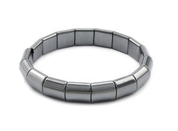 Браслет из гематита прямоугольник 10*11мм цвет стальной