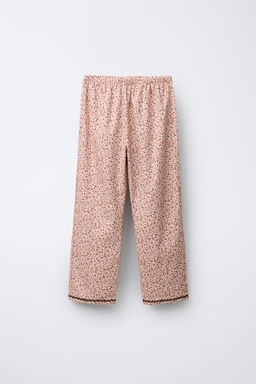 AGES 6-14 / LACE TRIM FLORAL PYJAMAS - Zara фото 5