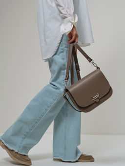 Сумка кожаная Azaro 30741 тауп