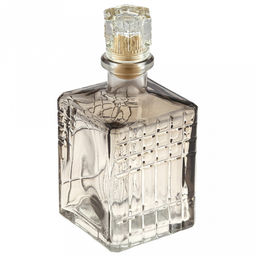 Графин-штоф стеклянный Кубик 0,7л, 9,6х9,6х21см, премиальный, Дымка (Россия)