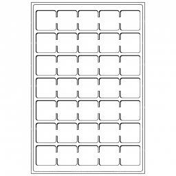 Планшет на 35 ячеек для монет в капсулах QUADRUM MINI размером 38х38 мм (упаковка 2 штуки) Синий LEUCHTTURM 360059