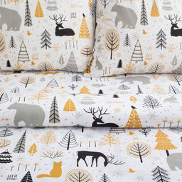 Постельное белье Этель Дуэт Let it snow (вид 1) 143*215 см - 2 шт, 240*220 см, 70*70 см - 2 шт  фото 2