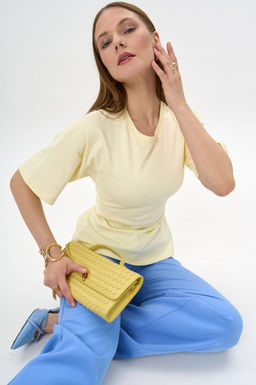 Футболка с завязками Николь (жёлтый) - Эльза фото 12