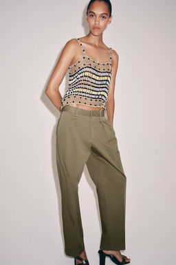 TOP PUNTO ABALORIOS / Beige