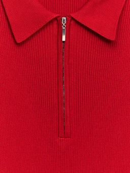 Вязаное платье поло из вискозы / Zarina  фото 9