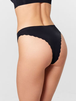 Цена за 2 штуки! Трусы женские бразилиана в черном цвете черный 412713 - Mark formelle фото 4