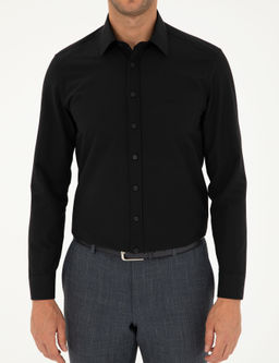 Siyah Slim Fit Arm_rl_ Uzun Kollu G_mlek