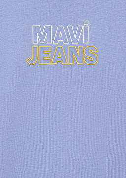 Mavi Jeans Bask?l? Lila Tisort  фото 4
