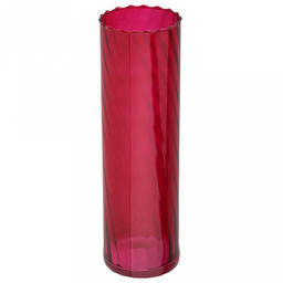 Ваза для цветов стеклянная "Иберетта" 3,81л, д12см, h40см, средняя, форма "цилиндр", "Бордо" (Россия)