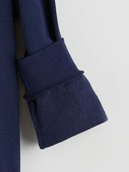 Uzun Kollu K?z ?ocuk Fermuarl? Sweatshirt