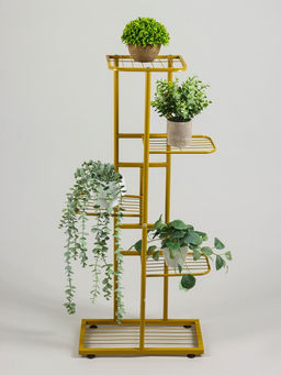 Подставка для цветов Greengo, 5 полок, 44×22×95 см, напольная, металл, цвет золотой