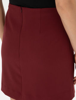 Bordo A Kesim Dokuma Etek - Pierre cardin фото 6
