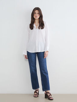 Straight Fit Kad?n Jean Pantolon