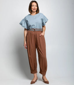 Брюки #ОКТ085008, коричневый