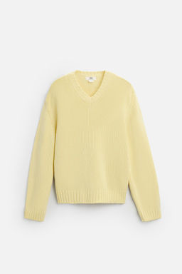 V-NECK SWEATER WITH TEXTURED WEAVE - Zara фото 7