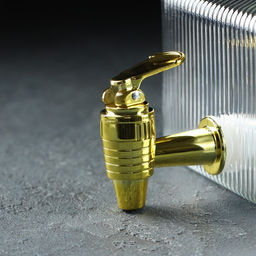 Диспенсер для напитков «Листок», 2.6 л, 18×13.5 см, стекло