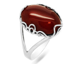 Кольцо из серебра сердолик, МЦВ218