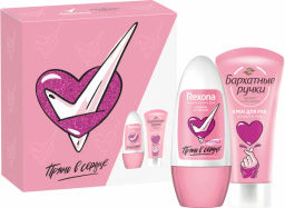 РЕКСОНА+БАРХАТНЫЕ РУЧКИ набор "Прям в сердце" (50мл+45мл) 25