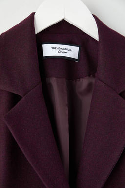 EXCLUSIVE Ozel Koleksiyon Bordo Fitted Kase Blazer Ceket TWOAW26BC00054 - Trendyolmilla фото 7