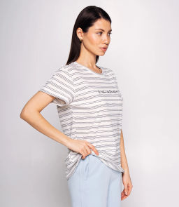 Футболка #КТ9102 (1), синий, белый