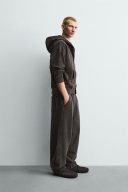 WASHED BALLOON FIT JOGGER TROUSERS - Zara фото 14