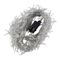 ULD-B50006-880/TTK WARM WHITE IP44 Бахрома светодиодная с эффектом мерцания, 50м. Соединяемая. 880 светодиодов. Теплый белый свет. Провод прозрачный. ТМ Uniel