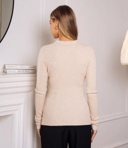 Джемпер #КТ3127, бежевый