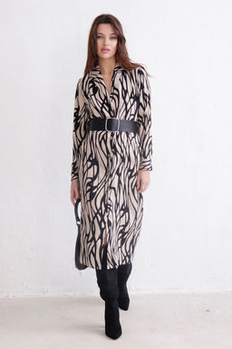 Платье-рубашка с английским воротником принт - Martichelli фото 362