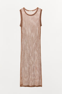 METALLIC THREAD MESH DRESS - Zara фото 4